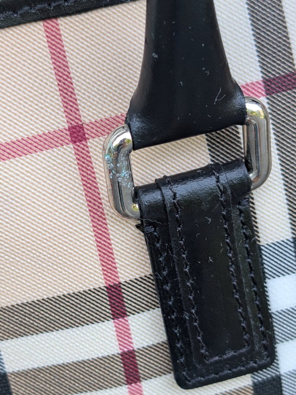 Burberry Nova Check Canvas & Black Leather Buckle Handbag (Established 1856) - Picture 7 of 13